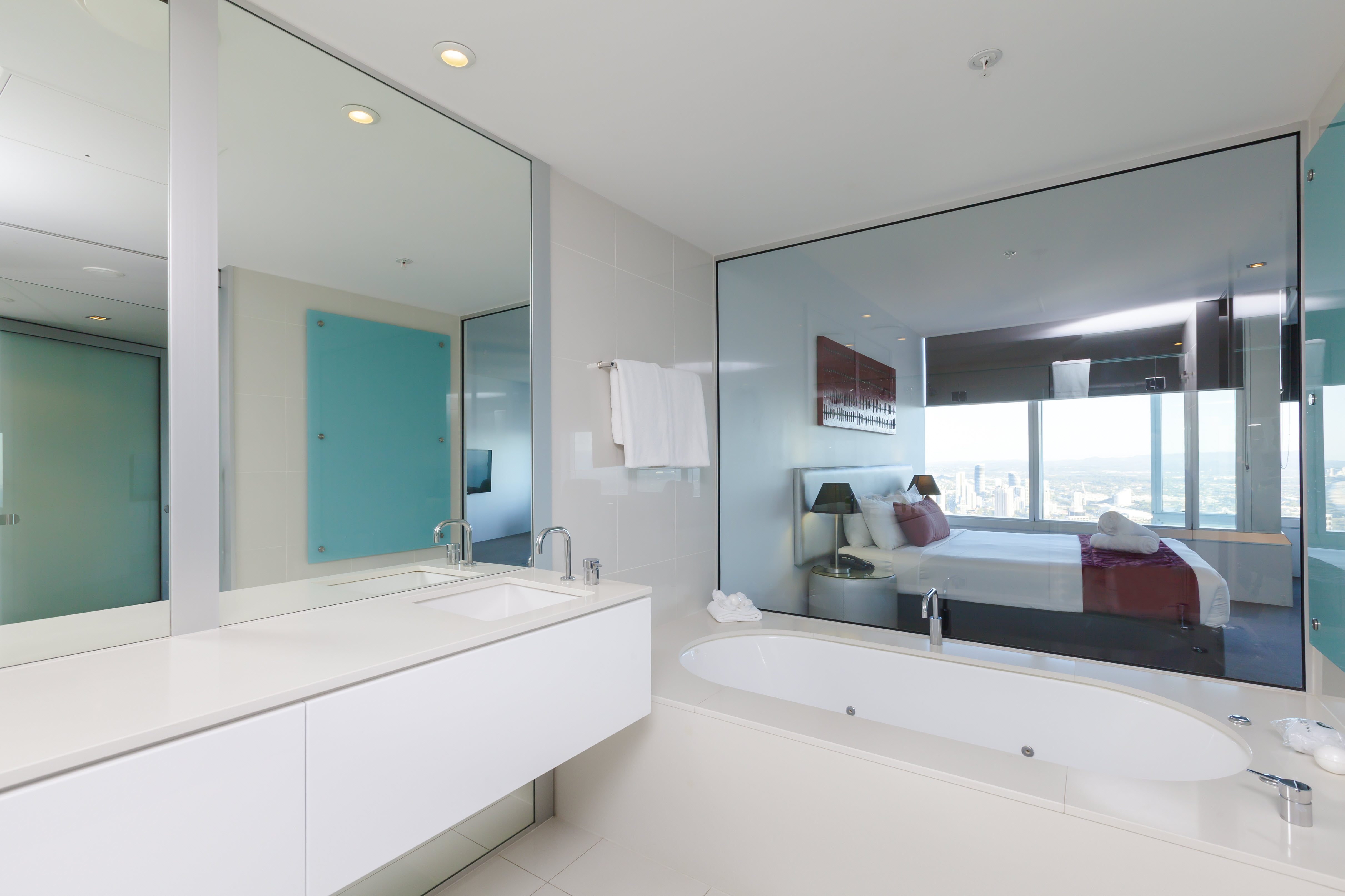 Q1 Resort & Spa Four Bedroom Executive Spa Apartment | Master Bathroom
