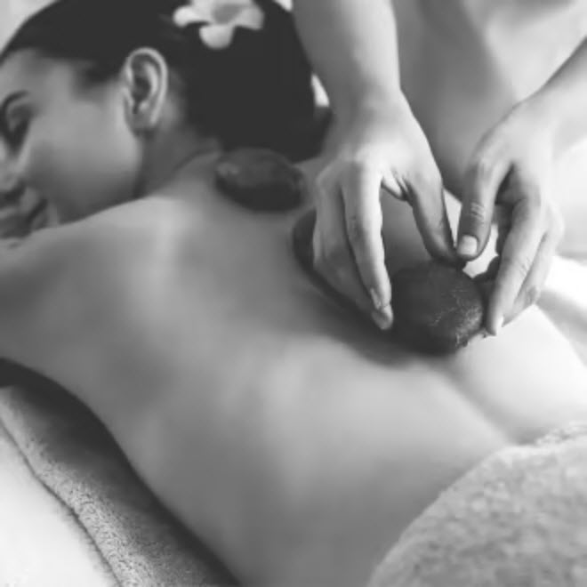 Hot Stone Massage with Scalp Elixir